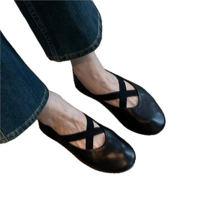 Damen Ballerinas Elastisch Weiches Innenfutter Bequem