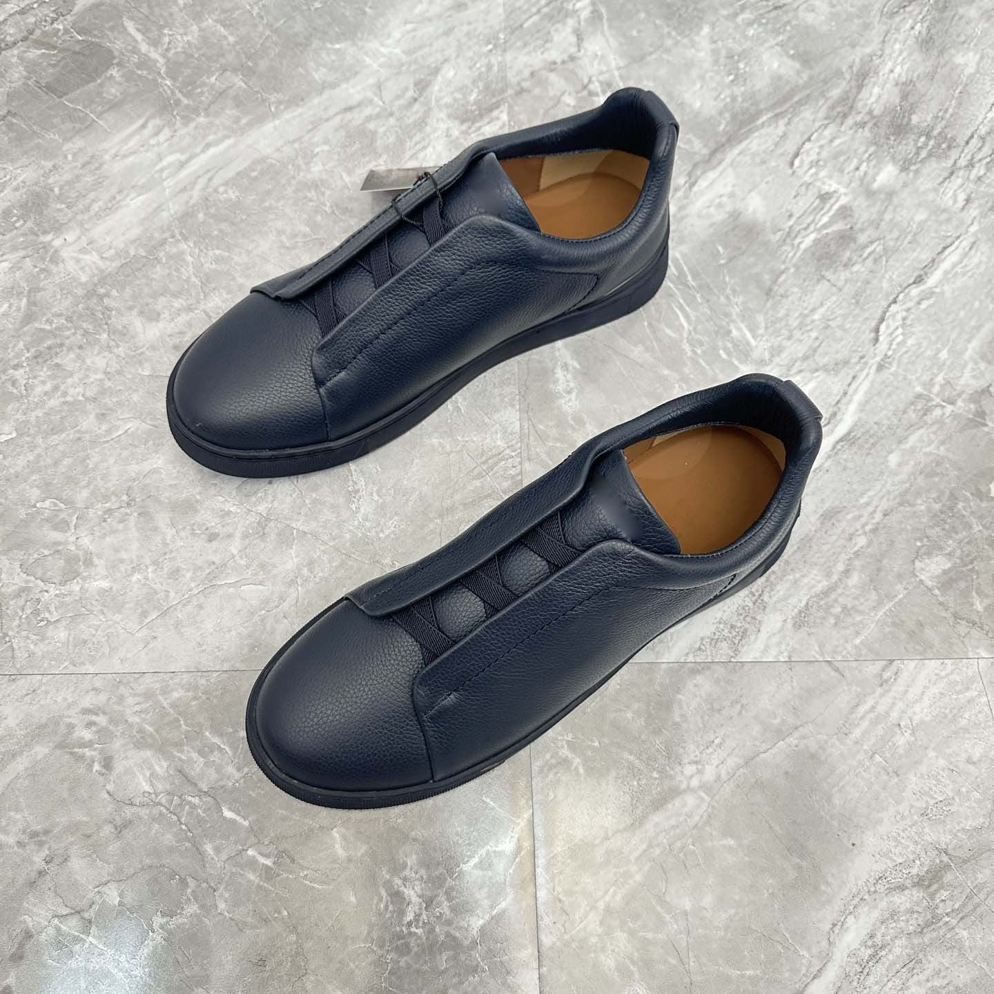 Damen Sneaker Slip-On Leder Rutschfest