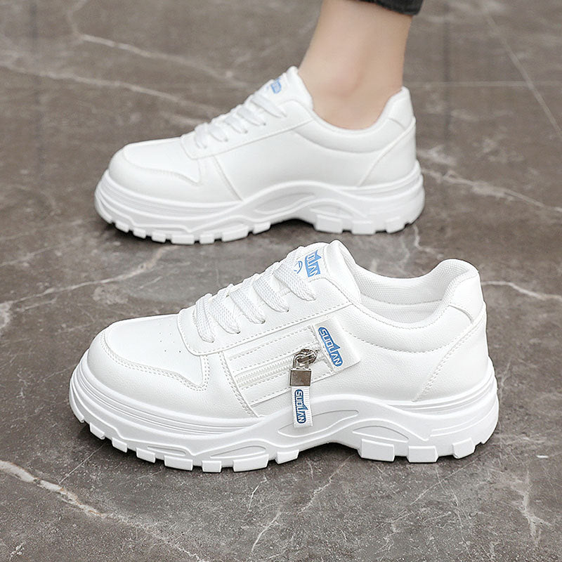 Damen Chunky Sneaker Rutschfest Reißverschluss