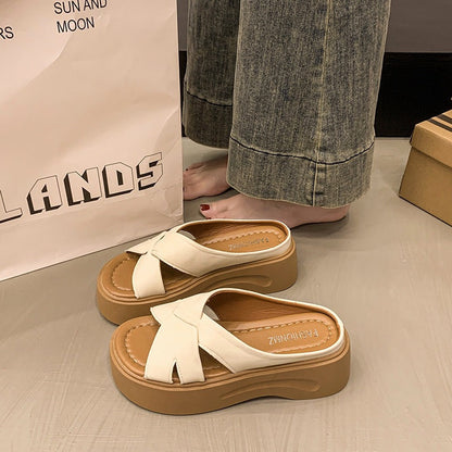 Damen Plateau-Sandalen Bequem Knotendesign