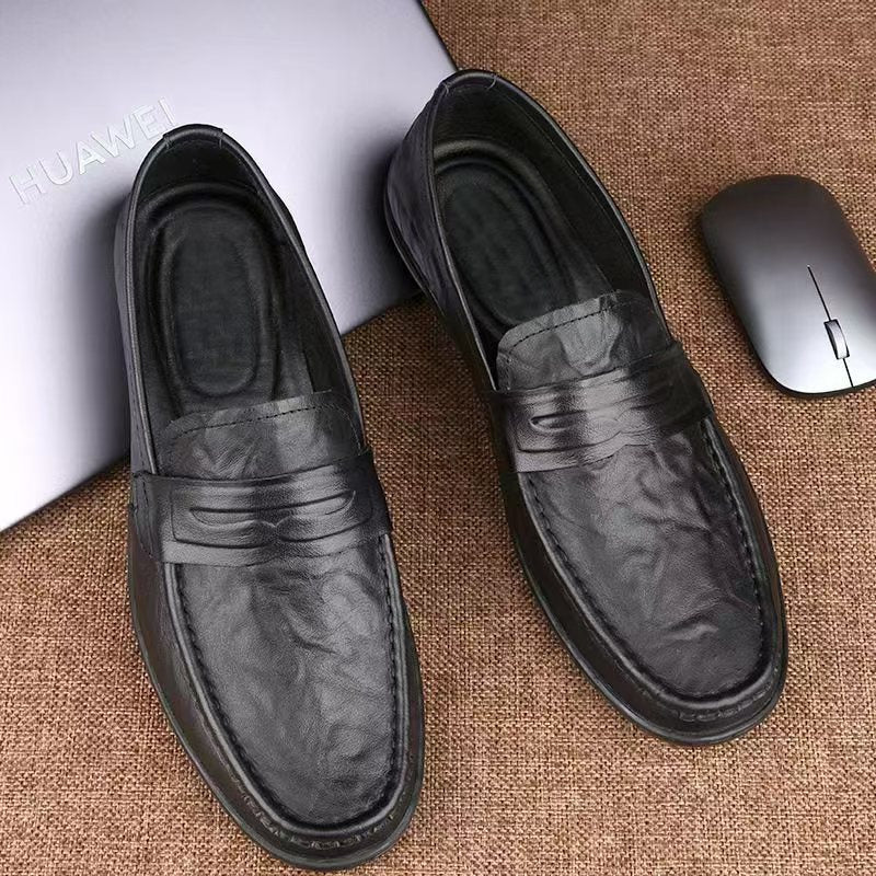 Herren Mokassins Elegantes Nerzdesign Leder