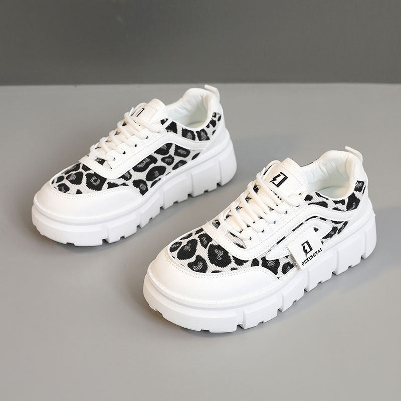 Damen Sneaker Leoparden-Design Chunky Bequem