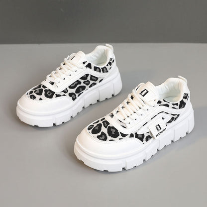 Damen Sneaker Leoparden-Design Chunky Bequem