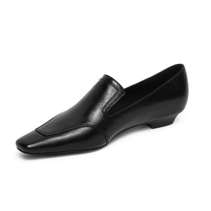 Damen Leder Loafers Lederschuhe