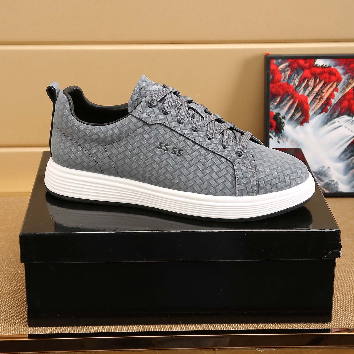 Damen Sneaker Geflochten Rutschfest