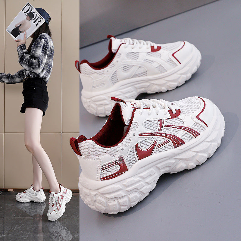 Damen Sneaker Sportlich Chunky Atmungsaktives Mesh Leicht - Norvielle