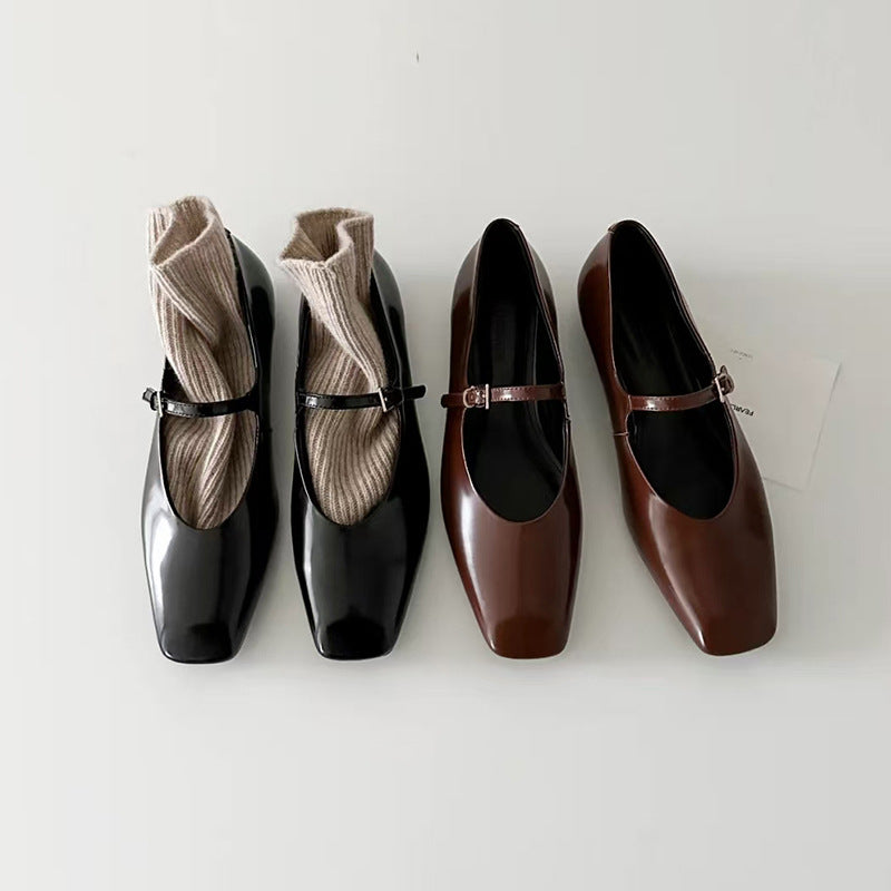 Damen Mary Jane Ballerinas Komfortabel - Norvielle