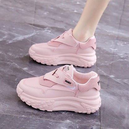Damen Sneaker Slipper Weich Bequem Klettverschluss
