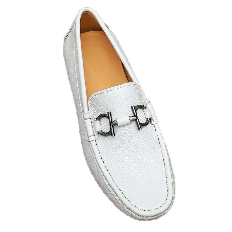 Damen Mokassins Leder Elegant Braun
