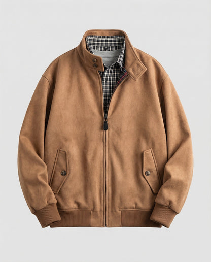 Damen Braun Wildlederjacke Locker Herbst