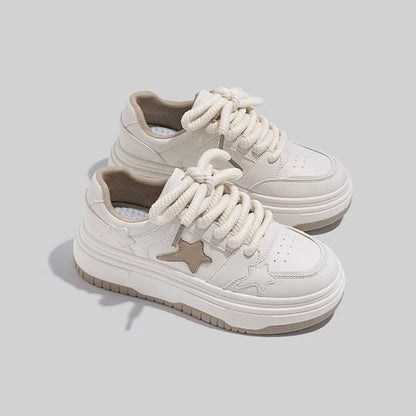 Damen Chunky Sneaker Sternen Muster