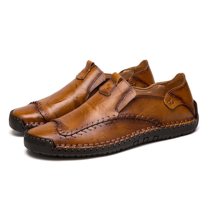 Damen Mokassins Leder Bequem Mit Druckverschluss