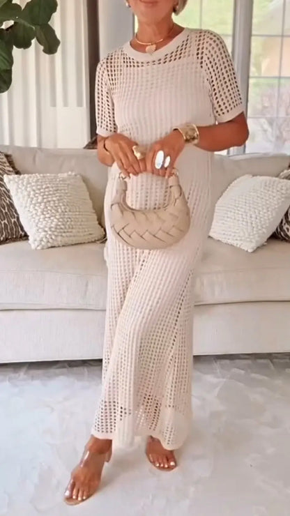 Damen Maxi-Kleid aus Mesh für den Sommer Elegant