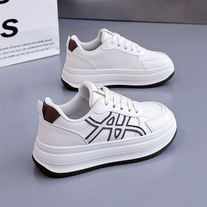 Damen Hochplateau Sneaker Elegante Sportschuhe