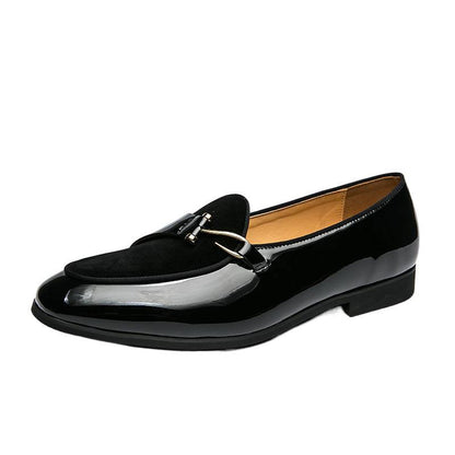 Damen Mokassins Elegante Schuhe Leder Schnalle