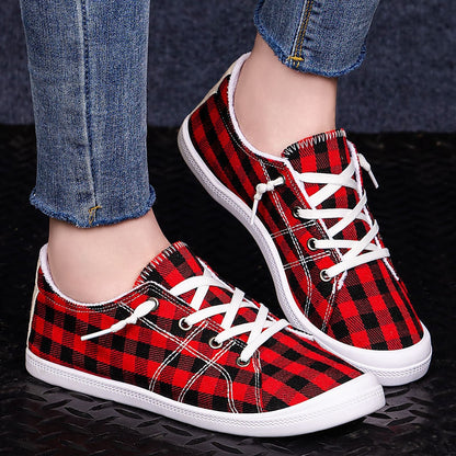 Damen Segeltuchschuhe Bequem Heidi Stil