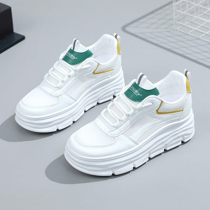 Damen Sneaker Bequem Laufsohle Hoch