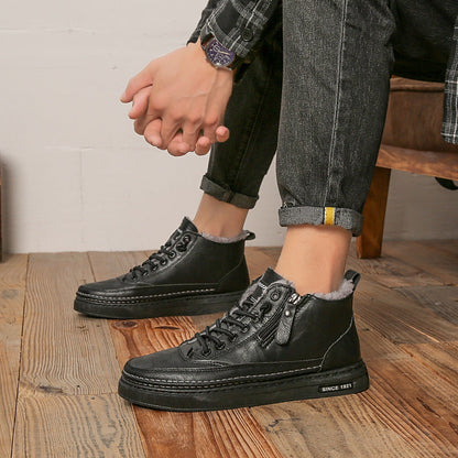 Damen Winterstiefel Gefüttert Warm Lederschuhe Wasserdicht