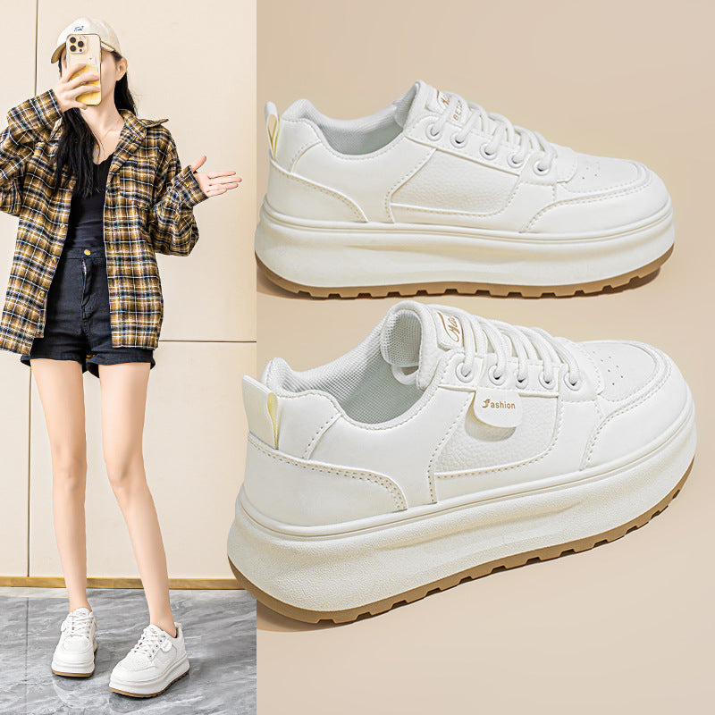 Damen Plattform Sneaker Sportlich Bequem