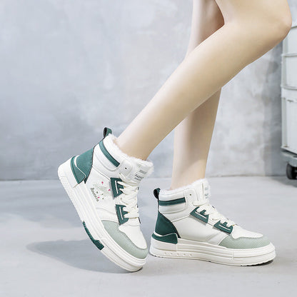 Damen Hoch Sneaker Komfortabel Kuschelig