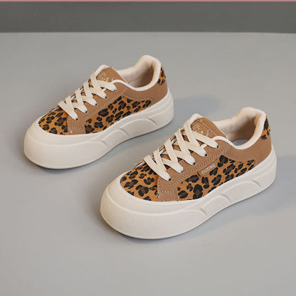 Damen Sneaker Leopardenmuster Chunky Bequem