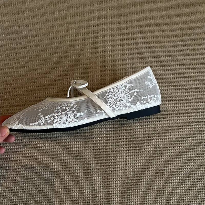 Damen Ballerinas Blumenmuster Schleife