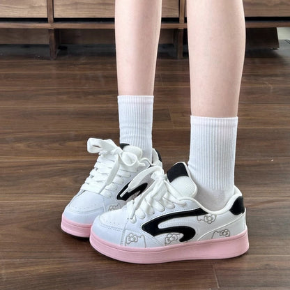 Damen Sneaker Sportlich Luftdurchlässig Weiß - Norvielle