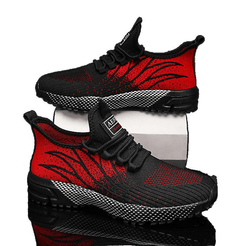 Damen Laufschuhe Sportlich Sneaker Strickdesign