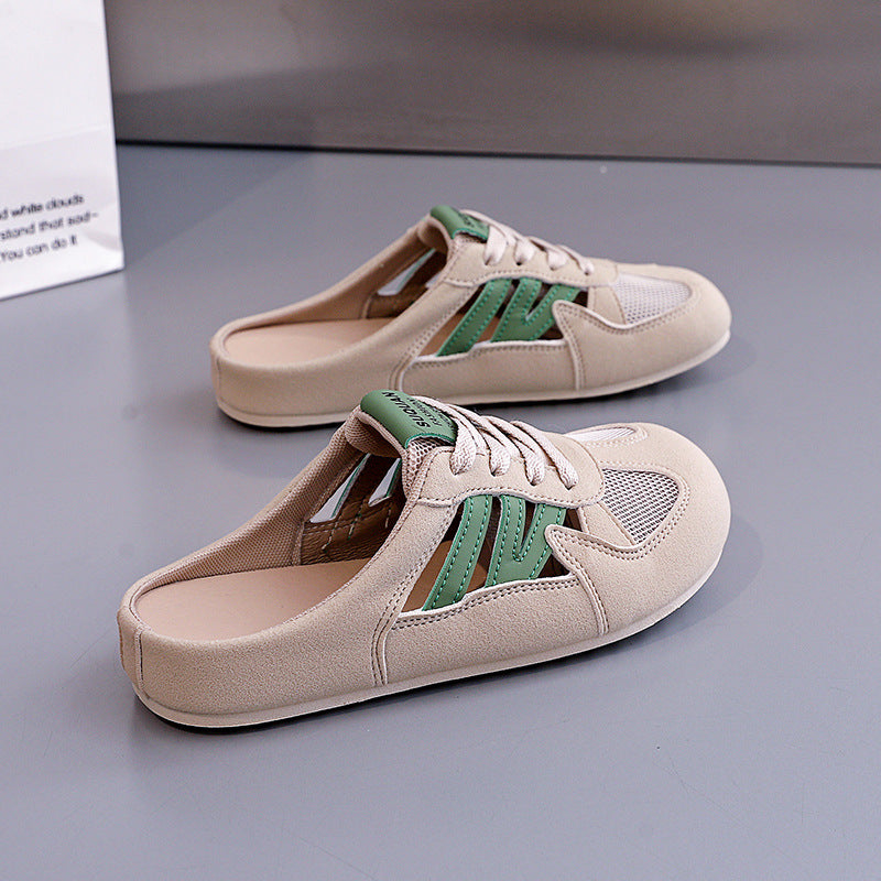Damen Sneaker Atmungsaktives Obermaterial Offener Fersenbereich