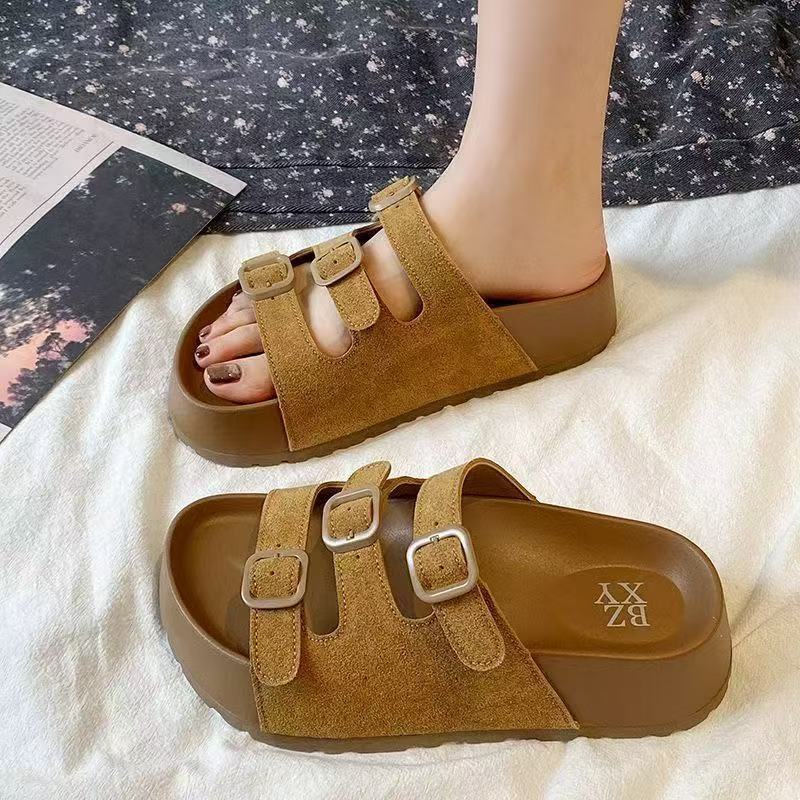 Damen Clogs Verstellbare Schnalle Bequem