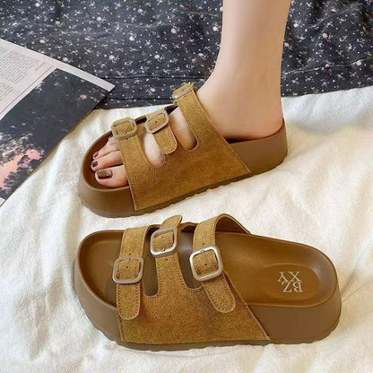 Damen Clogs Verstellbare Schnalle Bequem