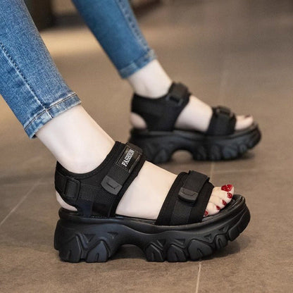 Damen Sandalen Chunky Verstellbar Sommer