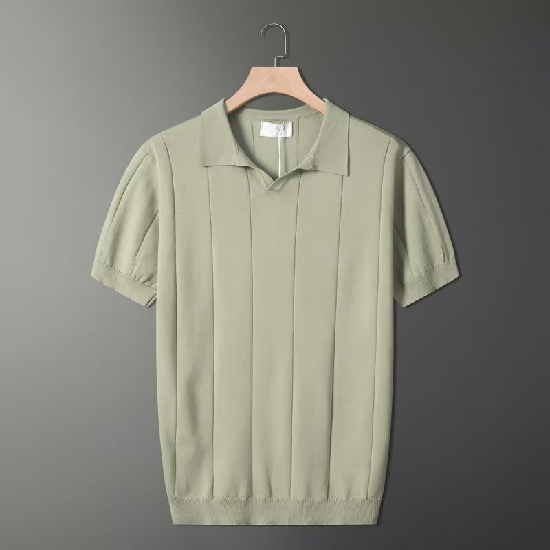 Herren Poloshirt Mintgrün Retro
