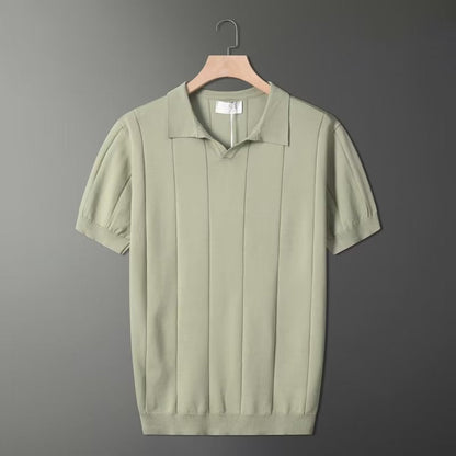 Herren Poloshirt Mintgrün Retro