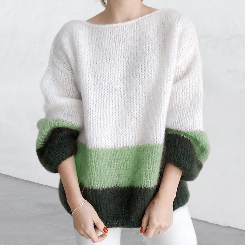 Damen Strickpullover Weich Modisch