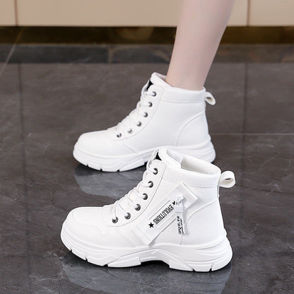 Damen Hochsneaker Atmungsaktives Material Gummisohle