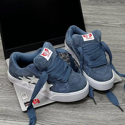Damen Sneaker Stern Applikation Sportlich