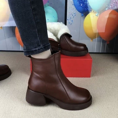 Damen Winterstiefeletten Warm Rutschfest Komfortschuhe