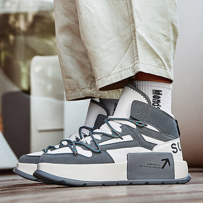 Herren High- Sneaker Sportlich Traktionssohle