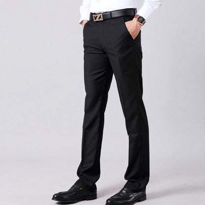 Herren Slimfit Anzughose Business Schwarz - Norvielle