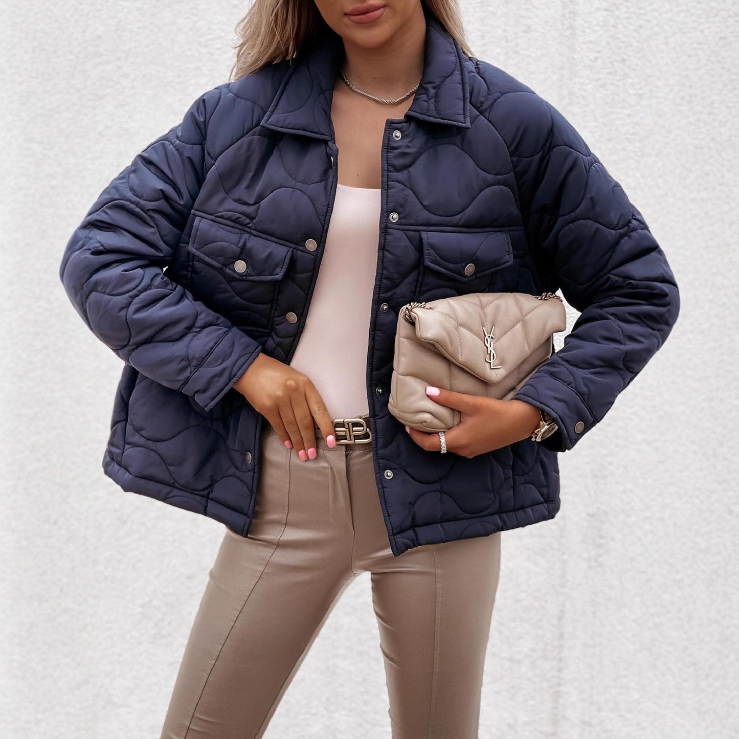 Damen Steppweste Modern Slim Fit Freizeitjacke