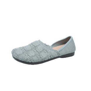 Damen Ballerinas Strickdesign Bequem