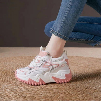 Damen Sneaker Chunky atmungsaktives Mesh