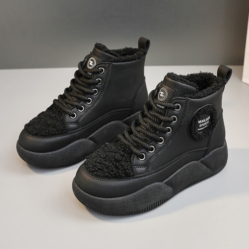 Damen Hochsneaker Robust Mit Flauschigem Innenfutter
