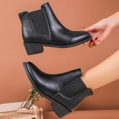 Damen Chelsea Stiefeletten Elastisch Vegan