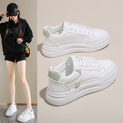 Damen Plateausneaker Hoch Weiche Sohle Schwarz - Norvielle