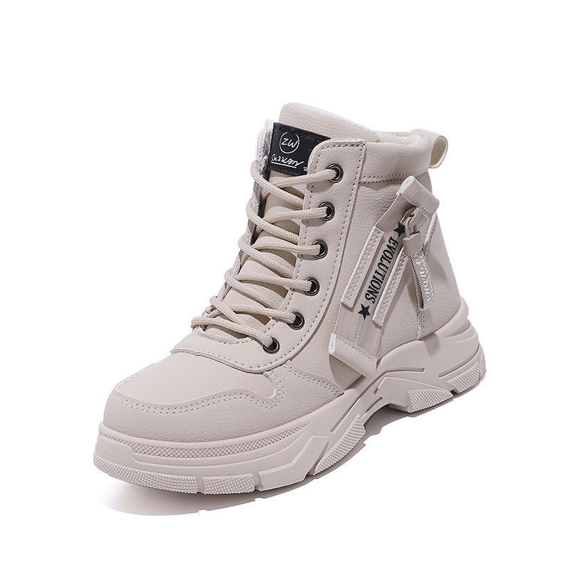 Damen Hochsneaker Atmungsaktives Material Gummisohle