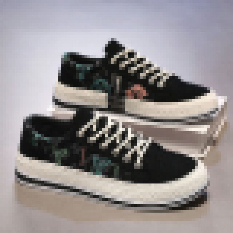 Damen Sneaker Bequem Floral Design Freizeitschuhe