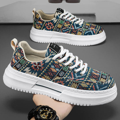 Damen Sneaker Bunt Ethno Muster Weich
