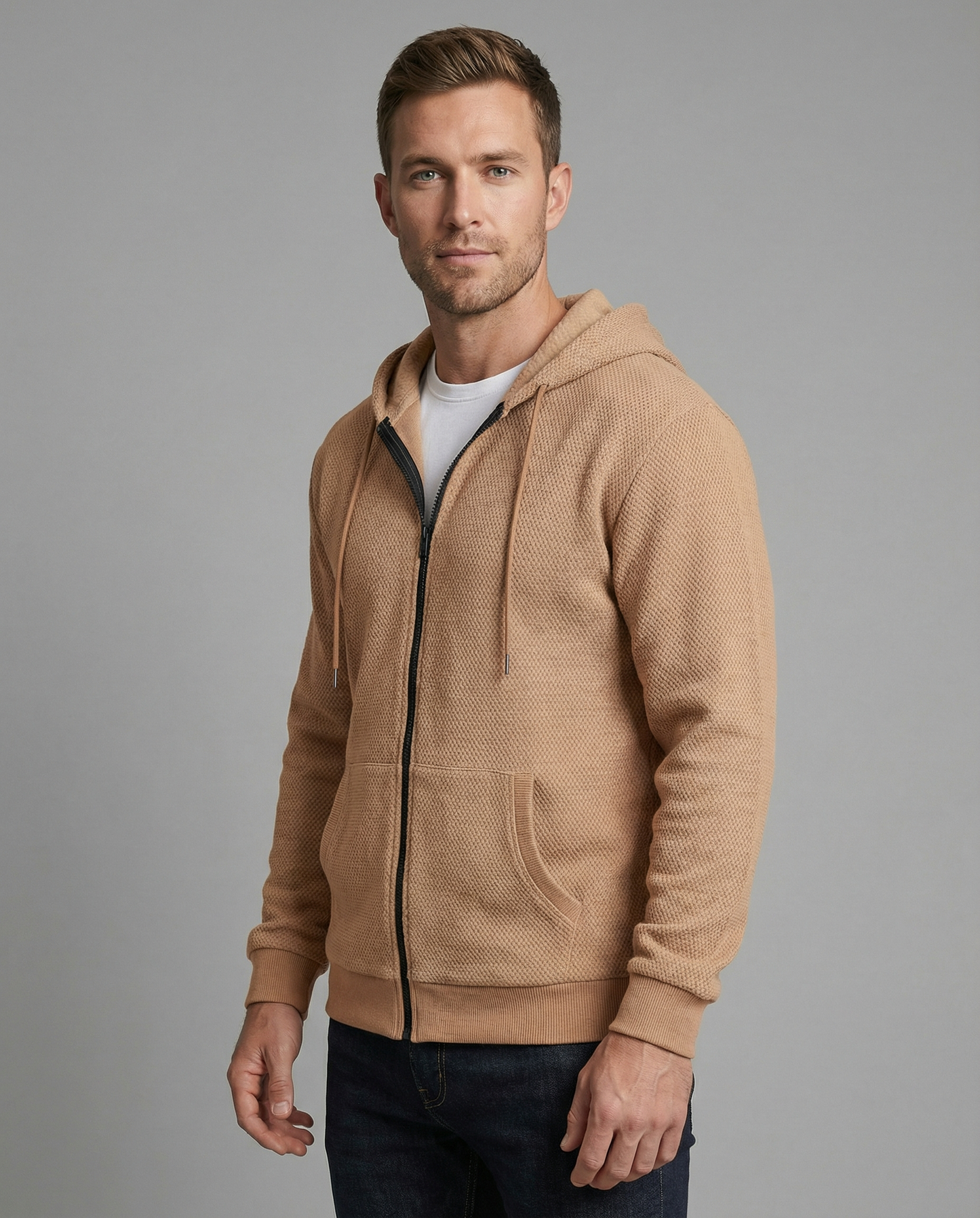 Herren Kapuzenjacke Sportlich Atmungsaktives Mesh